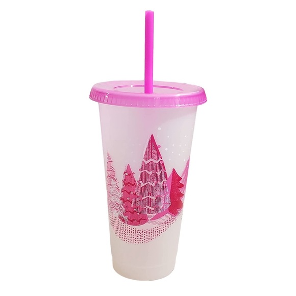 💙Starbucks NWT 5 reusable cups with lids & straws - Picture 6 of 8